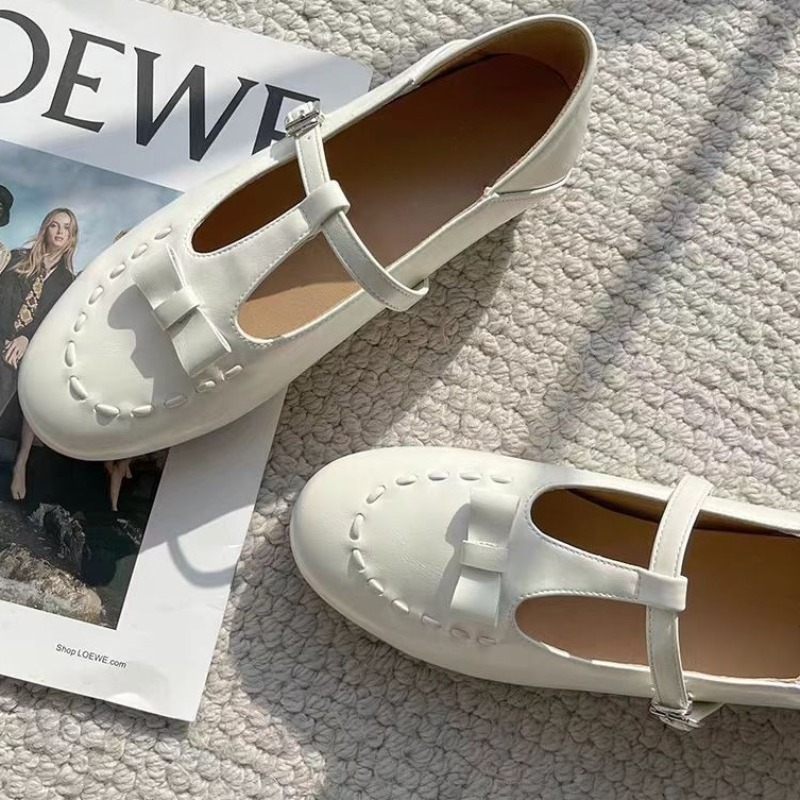 Shoes For Women Flats - Novo francês roped mary jane sapatos