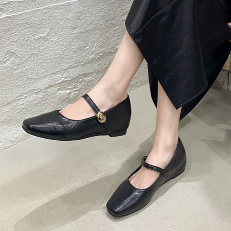 Shoes For Women Flats - Sapatilhas Femininas Pretas de Couro Ultra