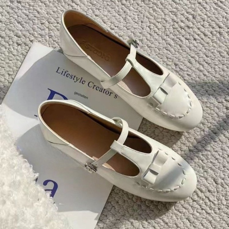 Novo francês roped mary jane s - Shoes For Women Flats avaliação e preço