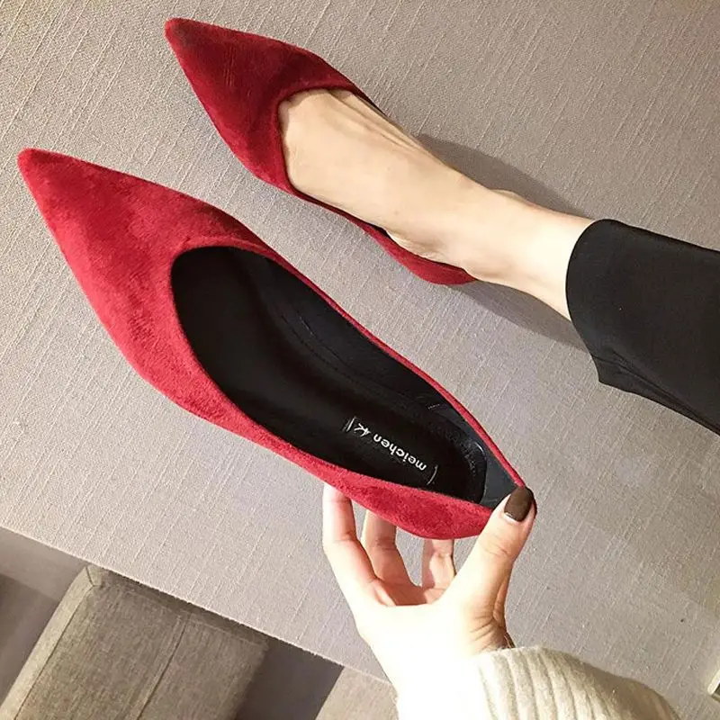 Dedo do pé apontado salto baix - Women Shoes Quick Delivery avaliação e preço
