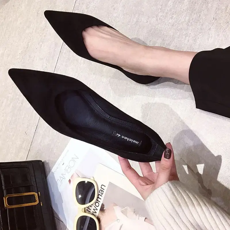 Dedo do pé apontado salto baix - Women Shoes Quick Delivery avaliação e preço
