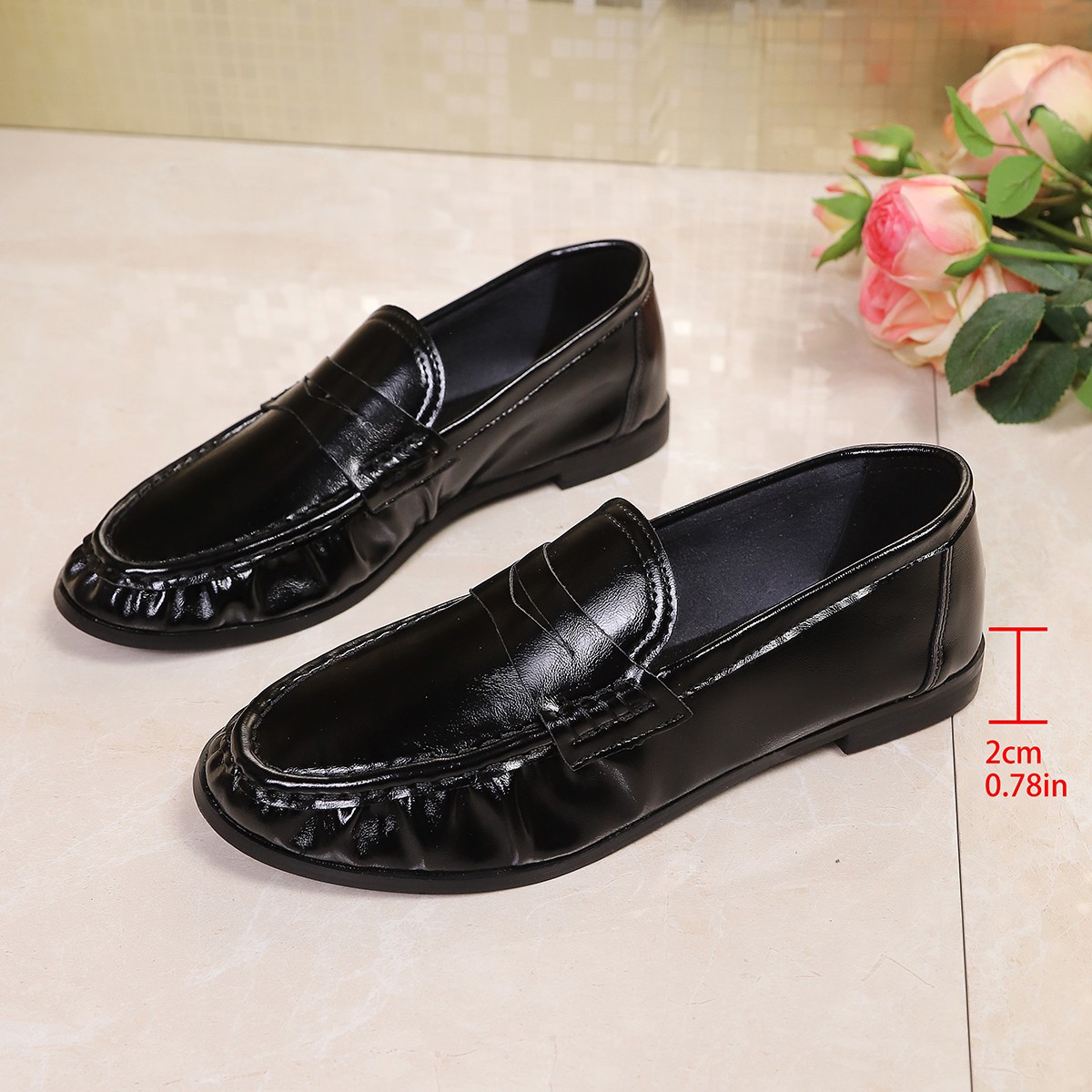 Sapatilhas Pretas Estilo Britâ - Shoes For Women Flats avaliação e preço